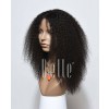 100% Real Human Hair Mongolian Virgin Hair Afro Lace Front Wig Jeri Curl