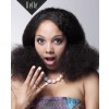 100% Dynamic Malaysian Virgin Hair Afro Silk Top Full Lace Wig Jeri Curl For Black Girls