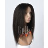 African American Kinky Straight Inspired Chinese Virgin Hair Lace Front Wig