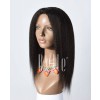 African American Kinky Straight Inspired Indian Remy Hair Lace Front Wig