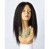 African American Kinky Straight Best Brazilian Virgin Hair Silk Top Full Lace Wig