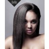 African American Women Favourite Hairstyle Kinky Straight Peruvian Virgin Hair Silk Top Full Lace Wig